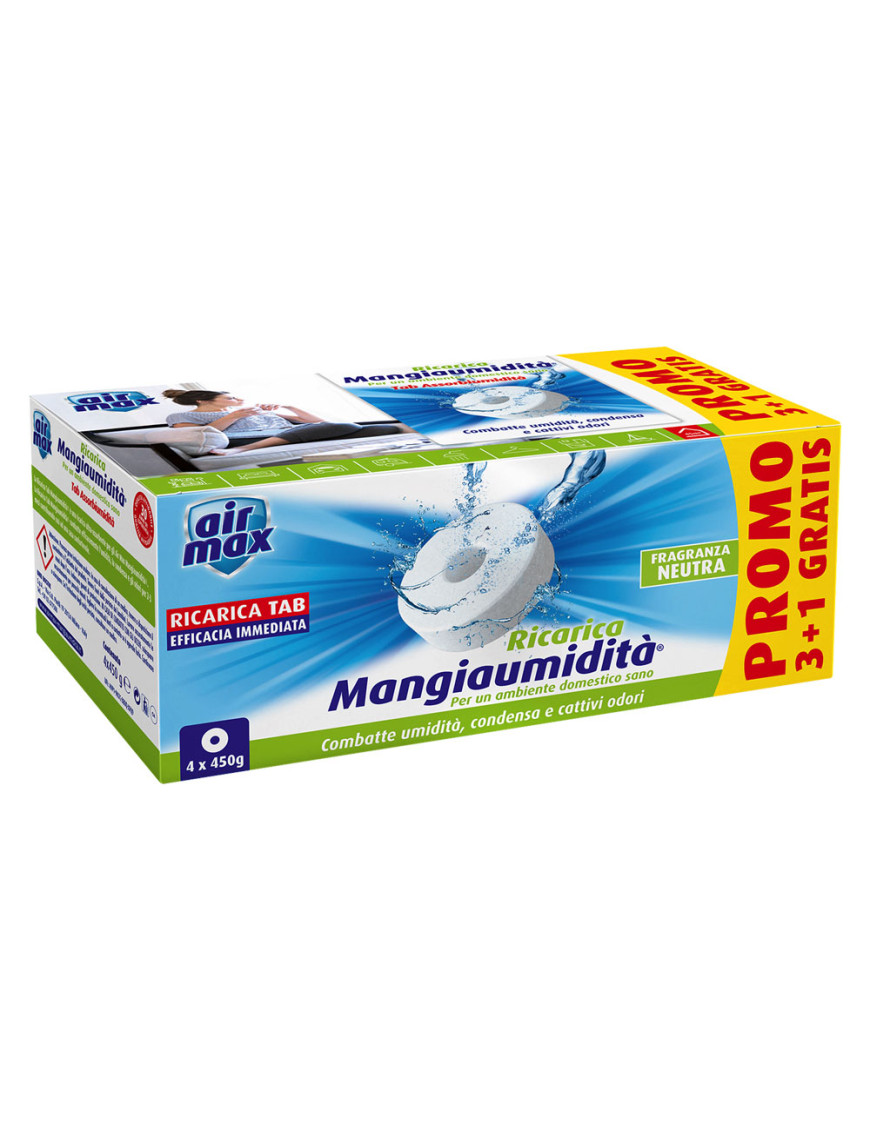 RICARICA ASSORBIUMIDITA- -AIR MAX- 4 x 450 gr. - lavanda