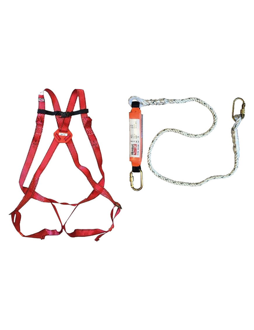 SISTEMA ANTICADUTA IN KIT imbracatura dorsale + cordino