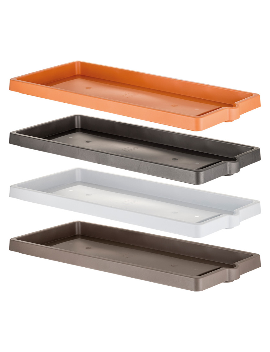 SOTTOVASO PER FIORIERA RETTANGOLARE cm 75 x 33,5 x 4,5 - antracite