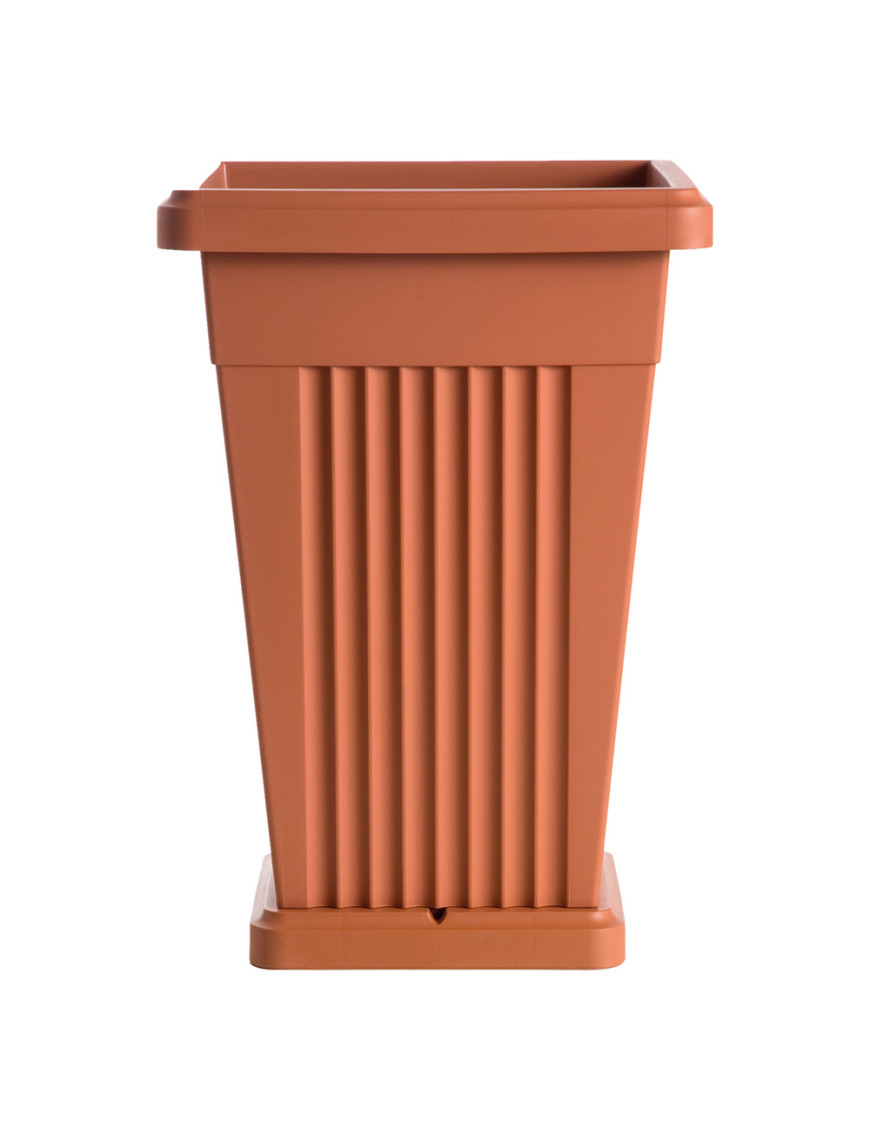 VASO -PIRAMIDE- cm 40 x 40 x h 59 Lt. 50 terracotta